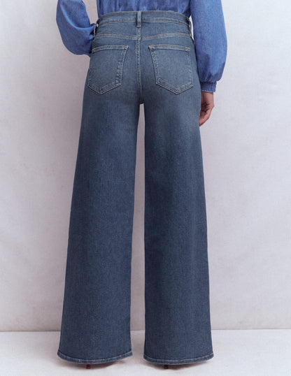 High Rise Wide Leg Jeans-Mid Vintage