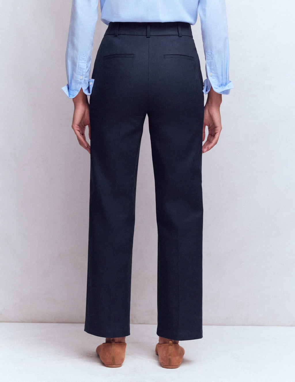 Canonbury Cotton 7/8 Pants-Navy