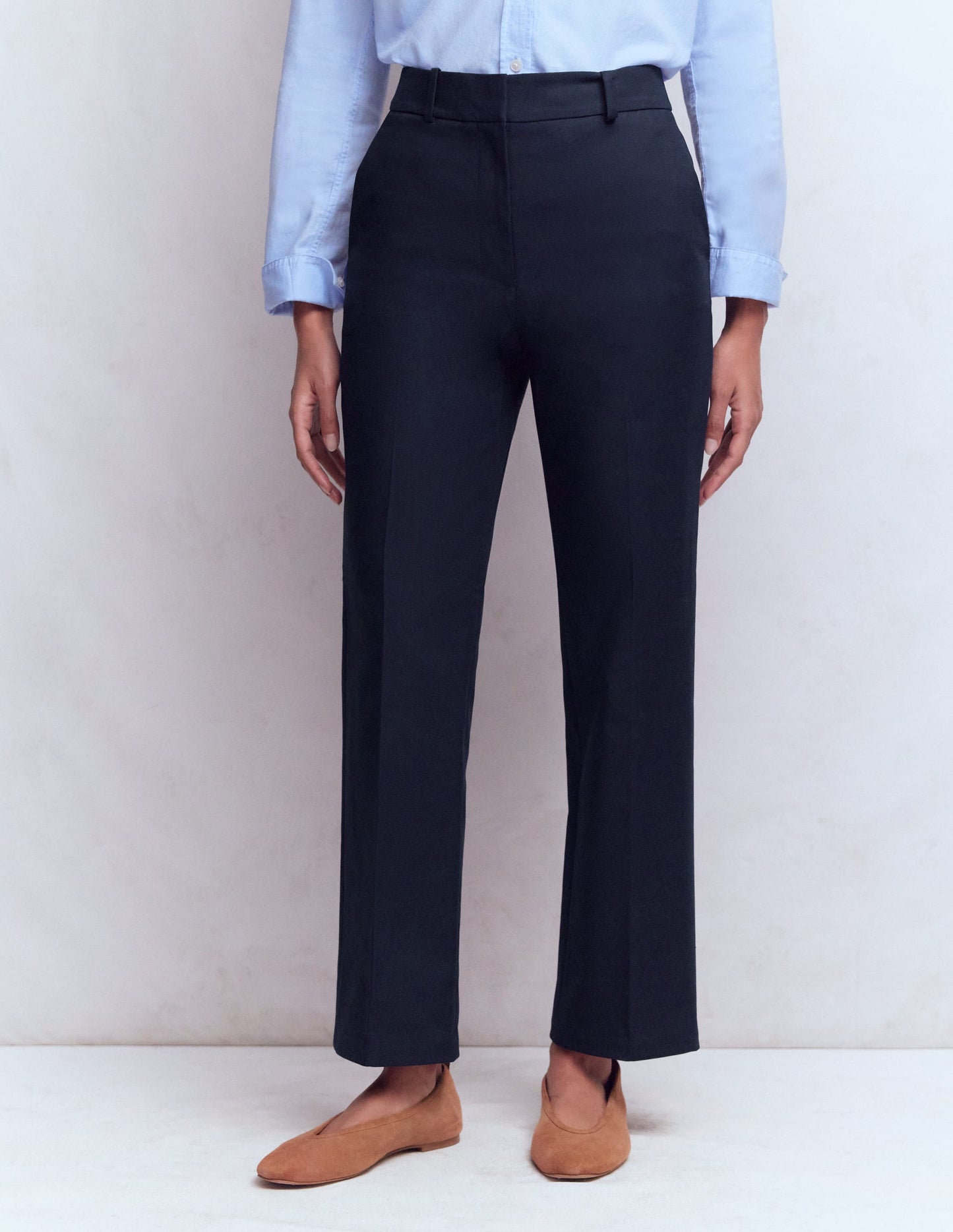 Canonbury Cotton 7/8 Pants-Navy
