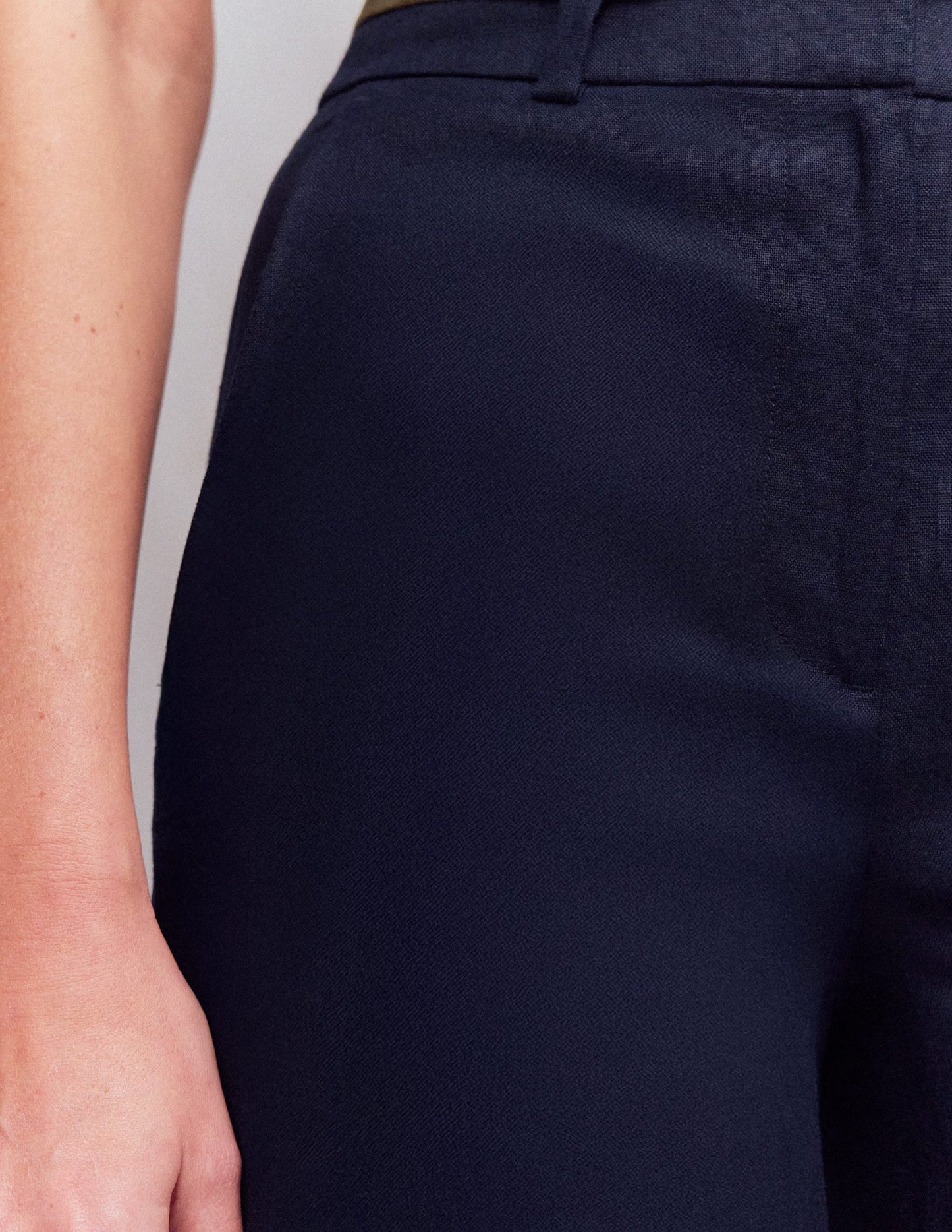 Belgravia Linen Pants-Navy