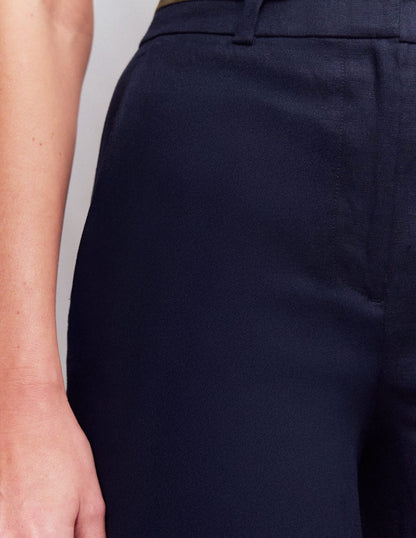 Belgravia Linen Pants-Navy