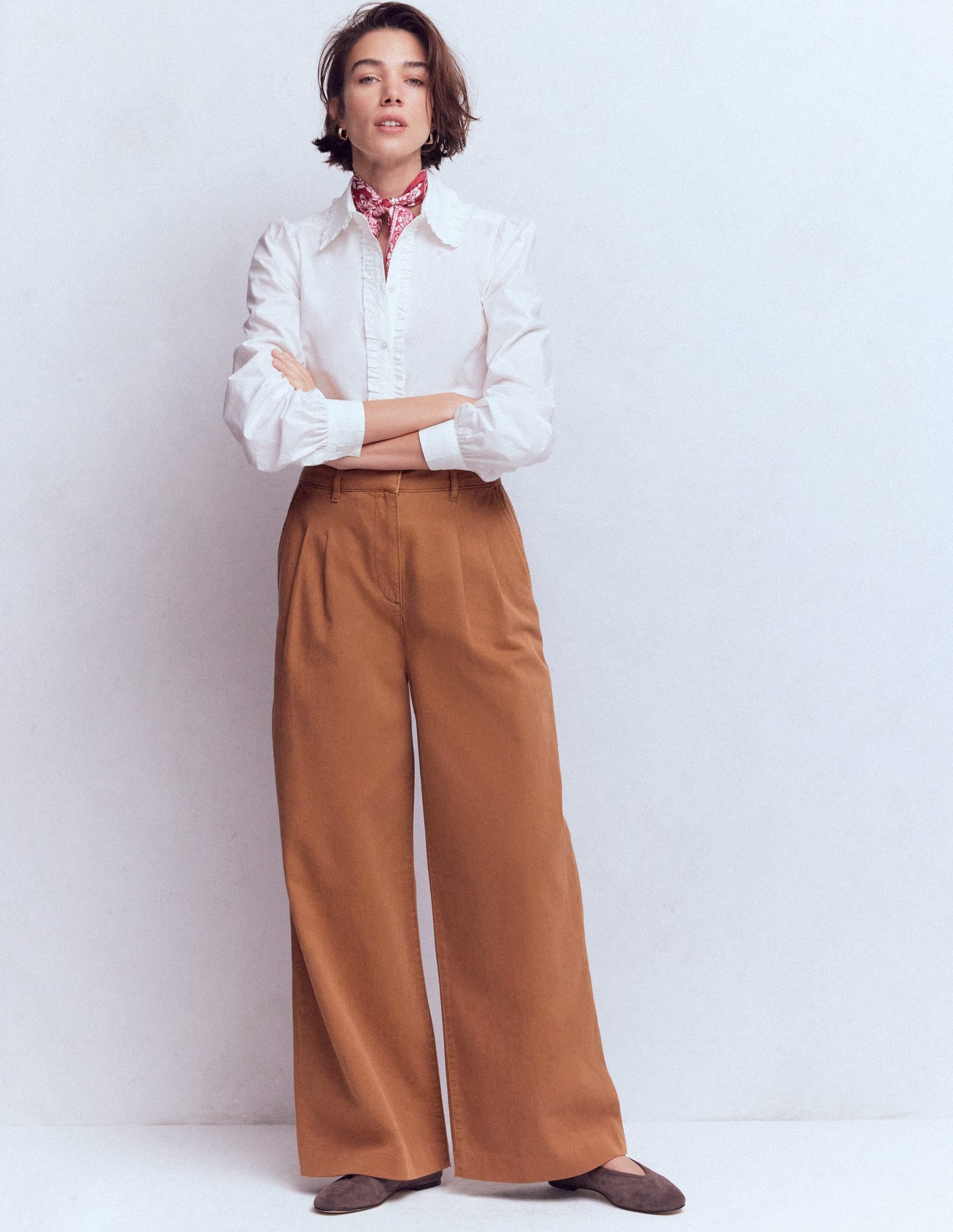 Kensington Wide Leg Pants-Ginger