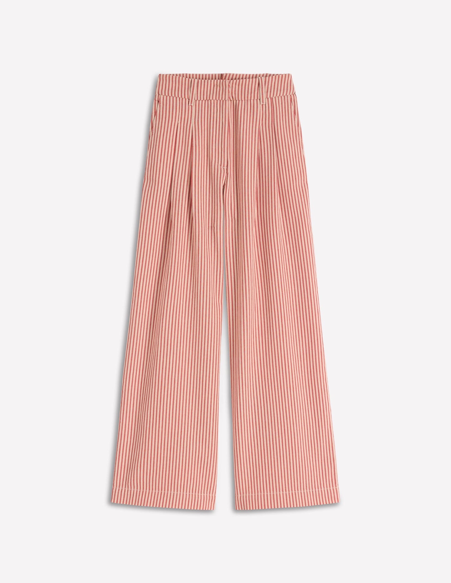 Kensington Wide Leg Pants-Red Ticking Stripe