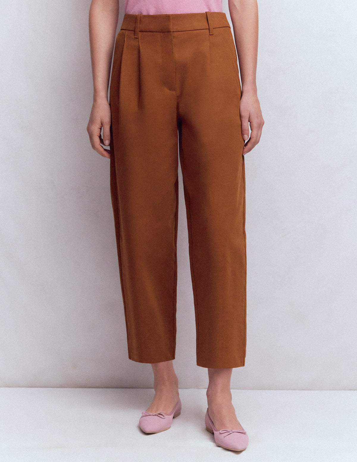 Bloomsbury Cotton Pants-Russet