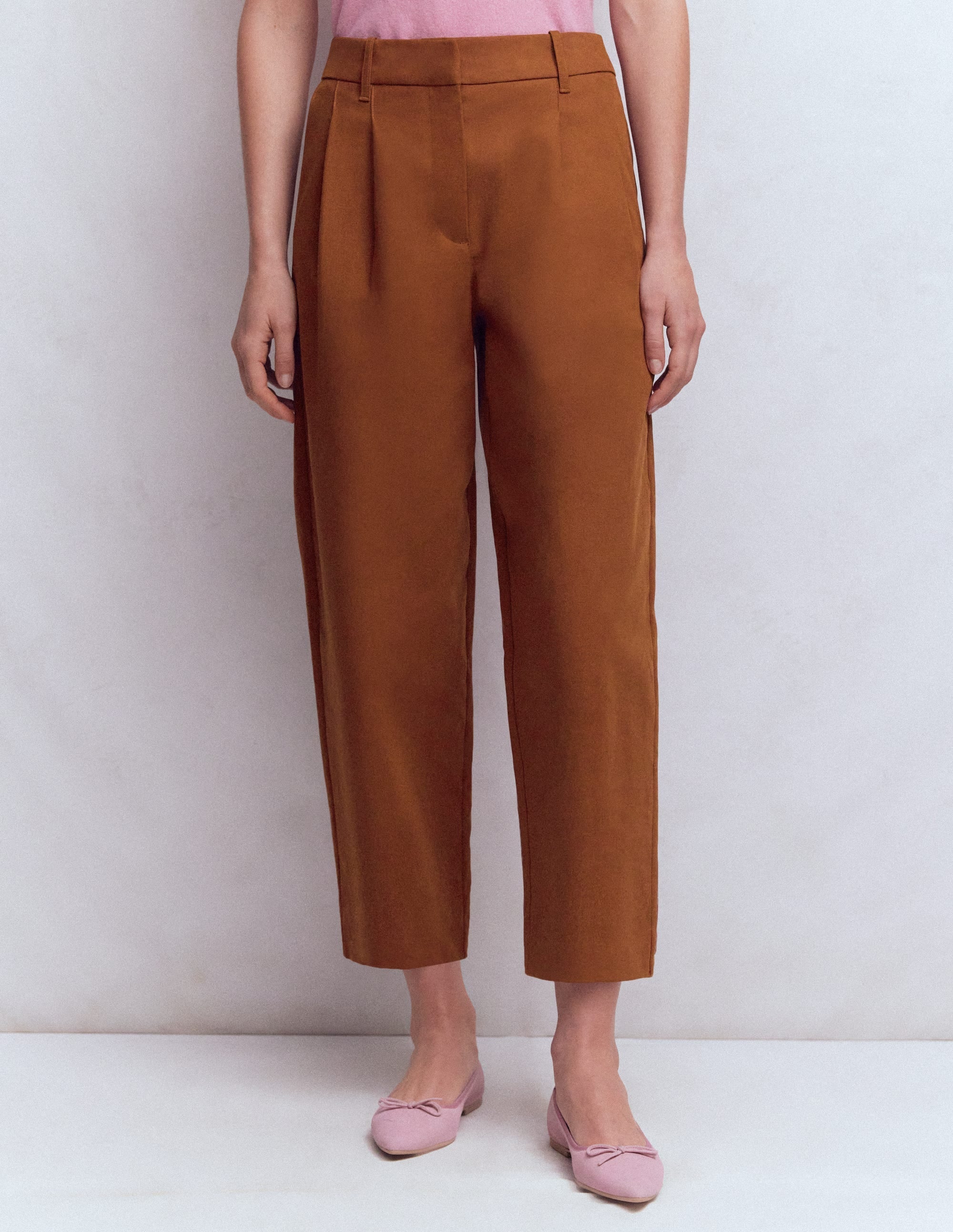 Bloomsbury Cotton Pants-Russet