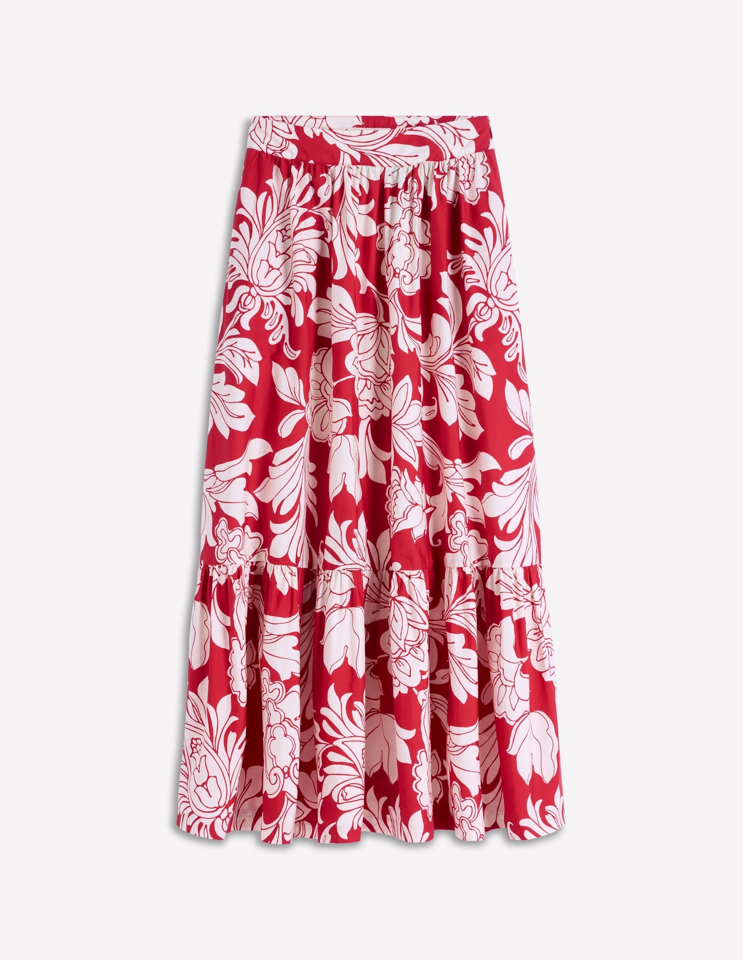 Abigail Poplin Maxi Skirt-Botanical Flourish