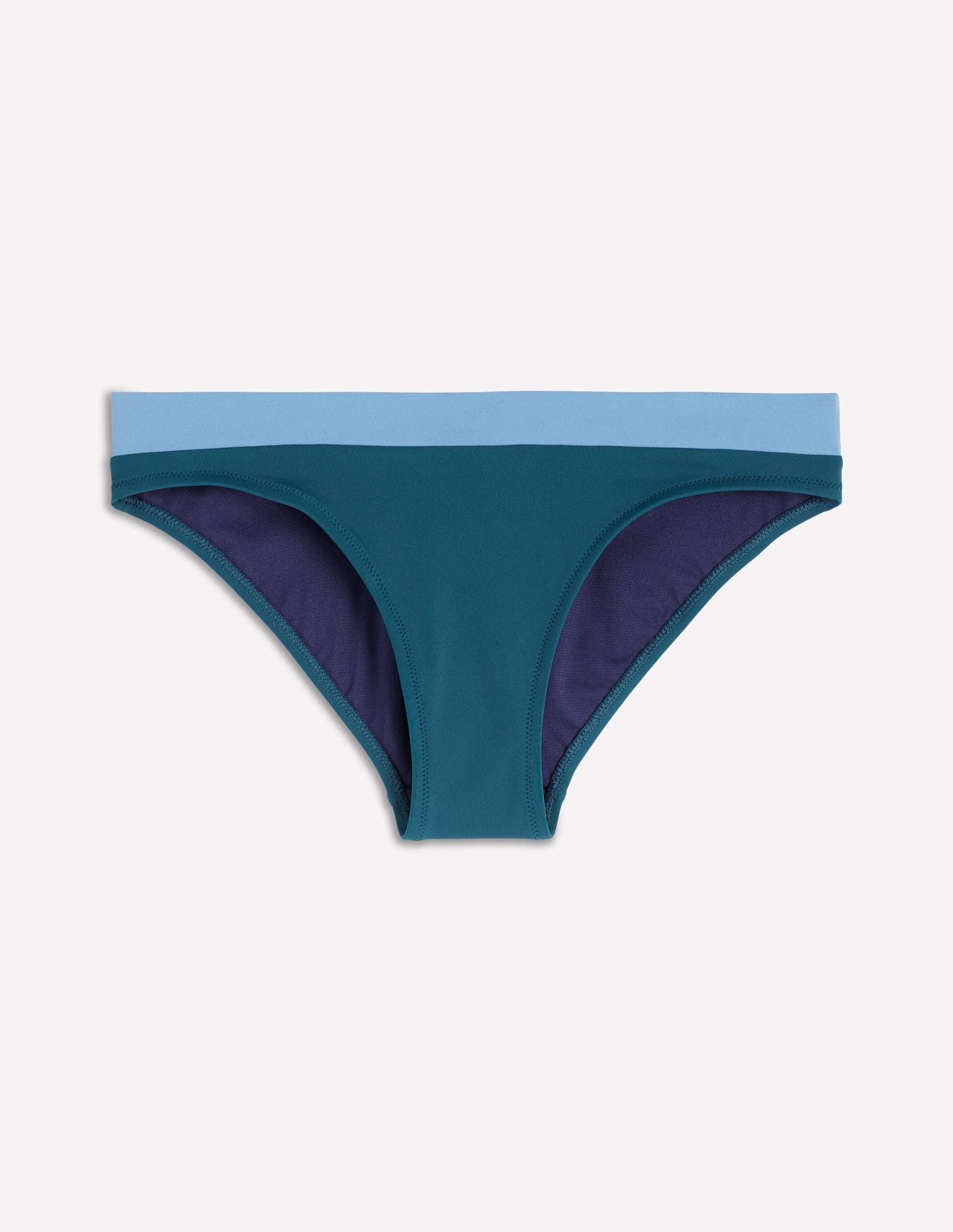 Campania Bikini Bottoms-Navy, Green, Blue Colourblock