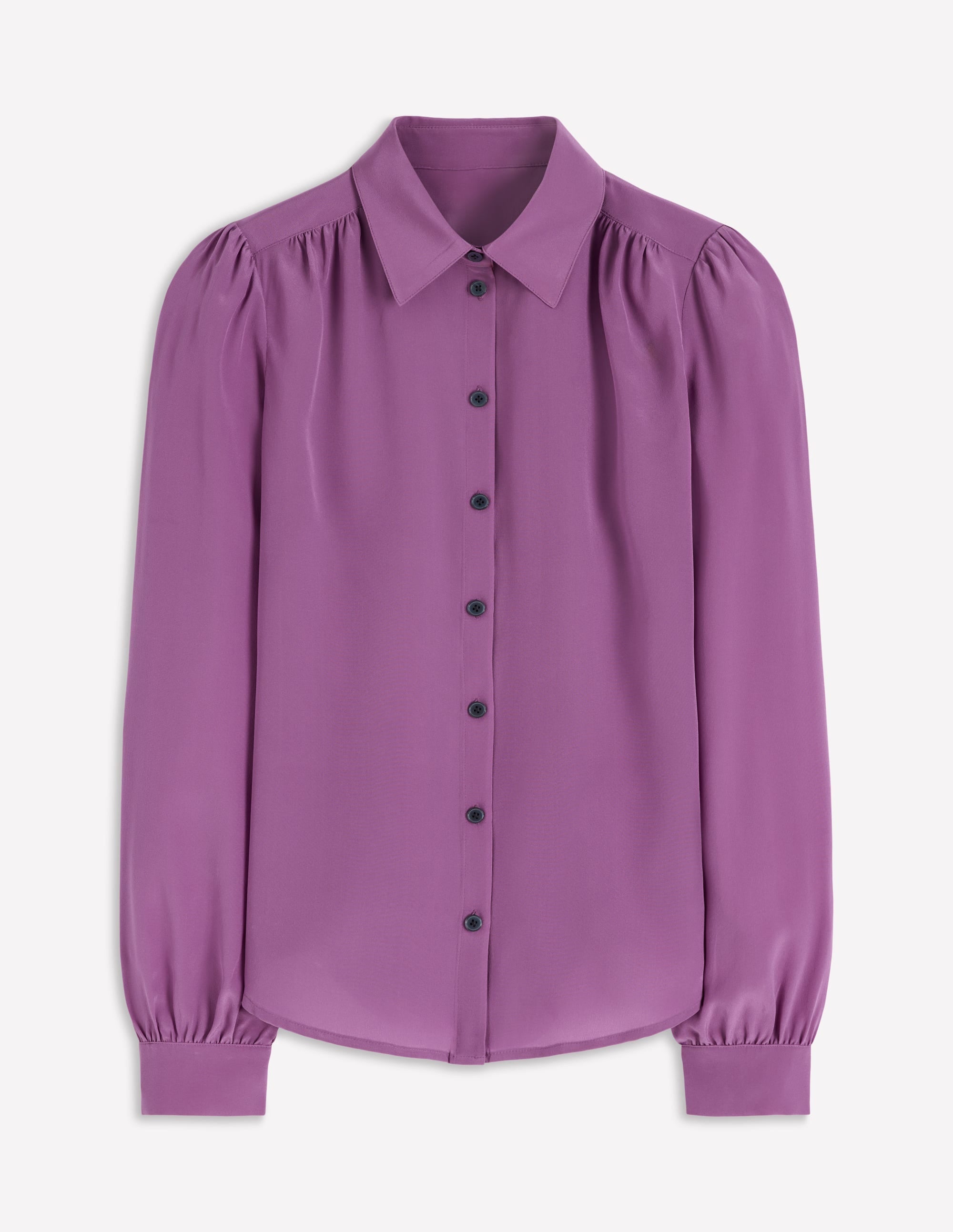 Sara Silk Shirt-Damson