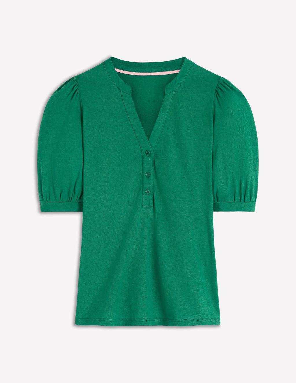 Supersoft Short Sleeve Henley-Jewel Green
