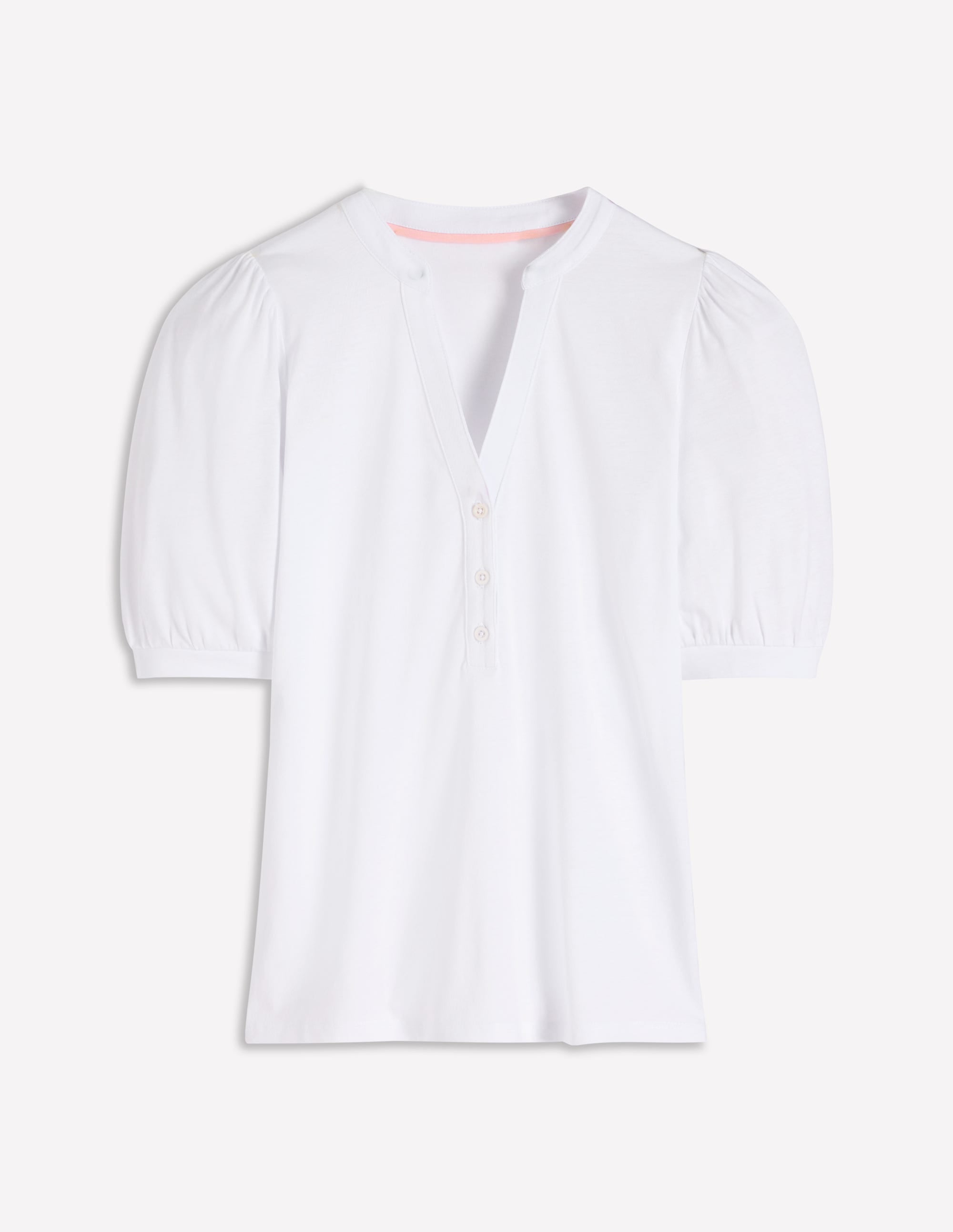 Supersoft Short Sleeve Henley-White