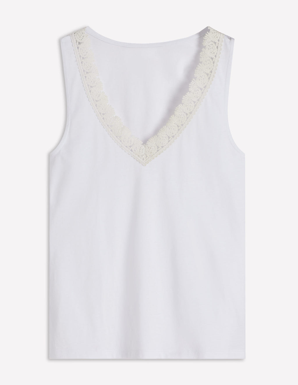 Supersoft V Neck Trim Vest-Brilliant White