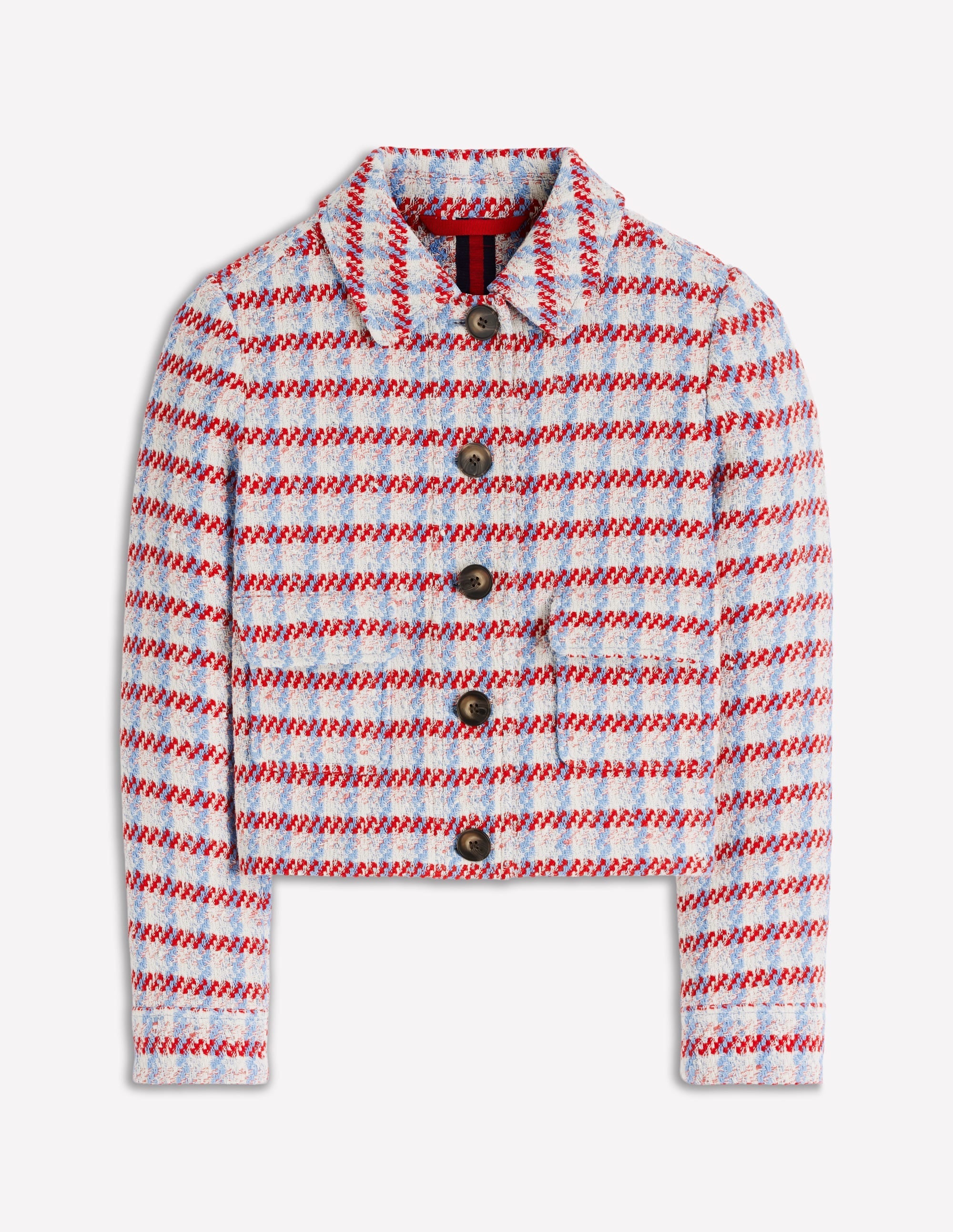 Lisburn Patch Pocket Jacket-Pink Textured