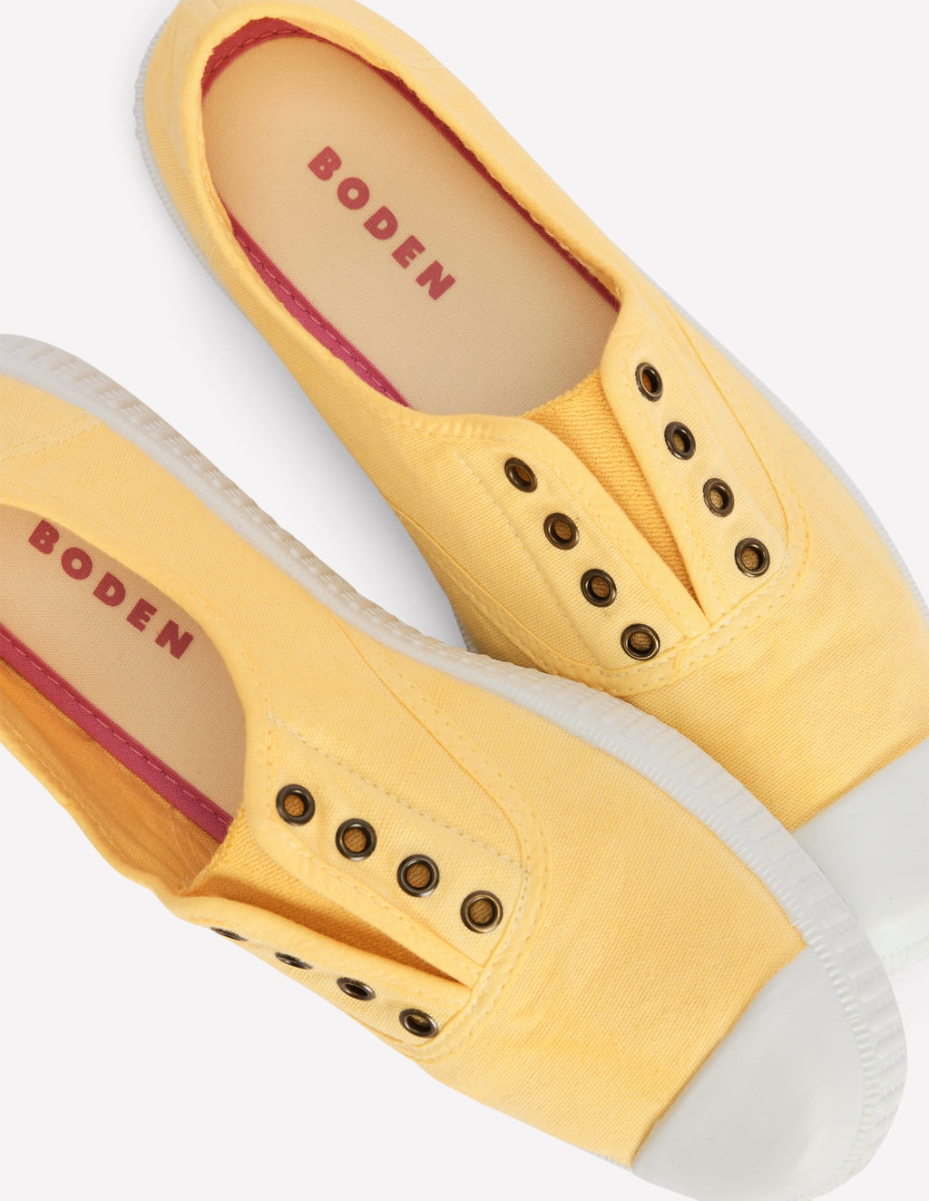 Laceless Canvas Plimsoll-Buttercream