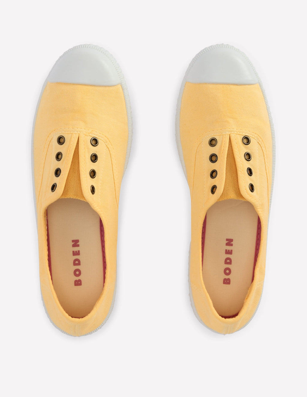 Laceless Canvas Plimsoll-Buttercream
