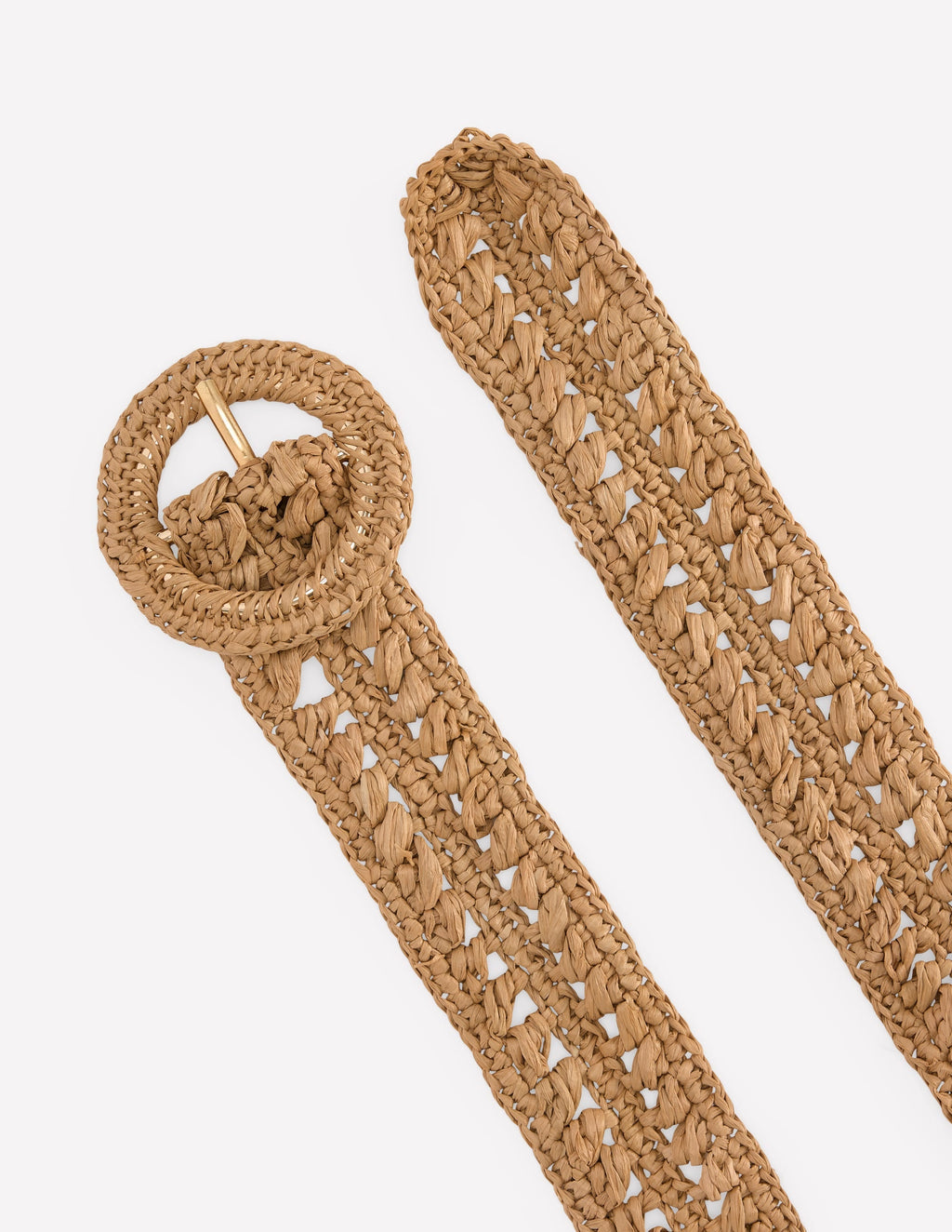 Interest Raffia Belt-Natural