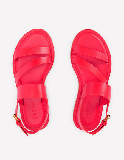 Asymmetric Sandal-Red