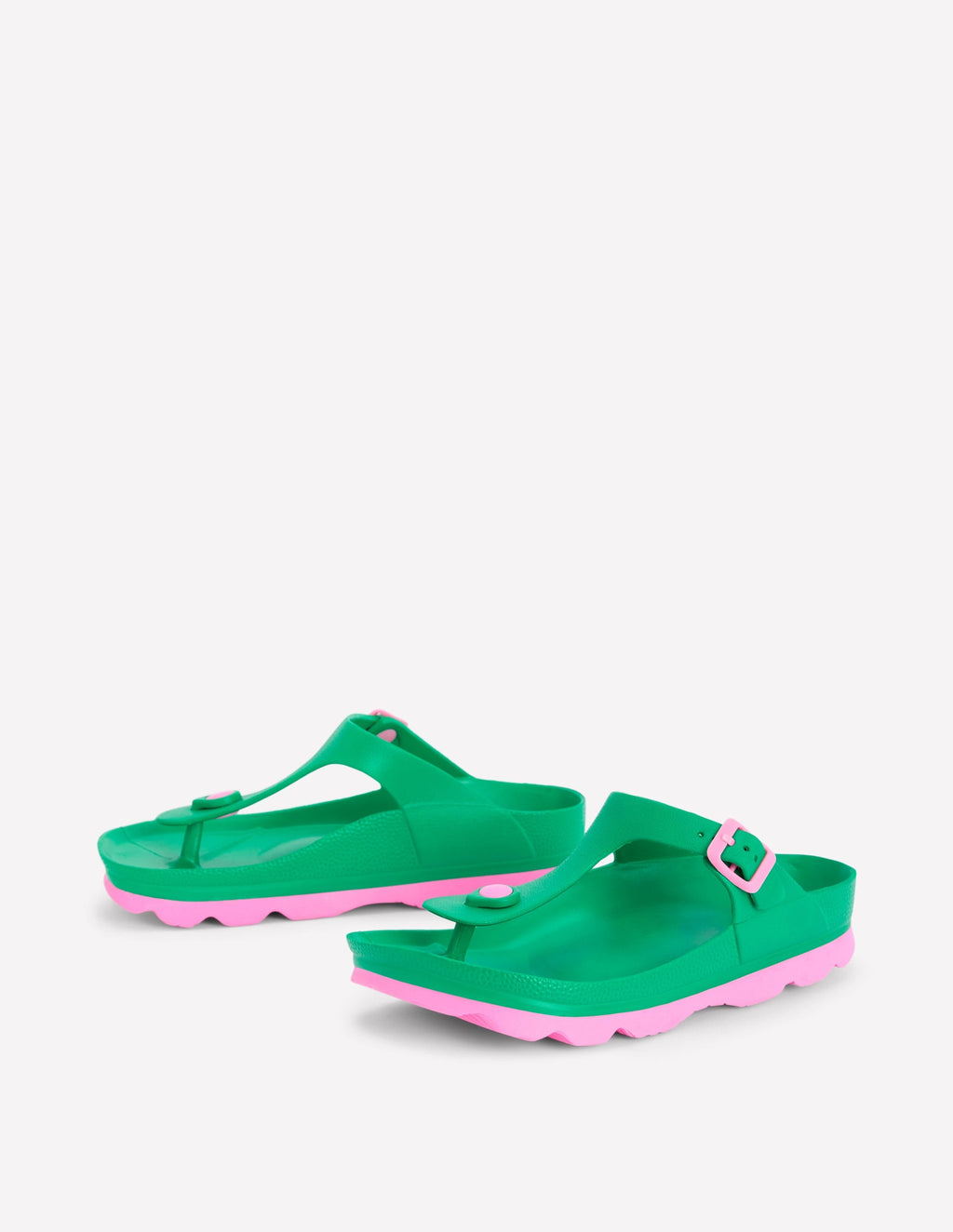 Lyla Toe Post Sandals-Green/Pink