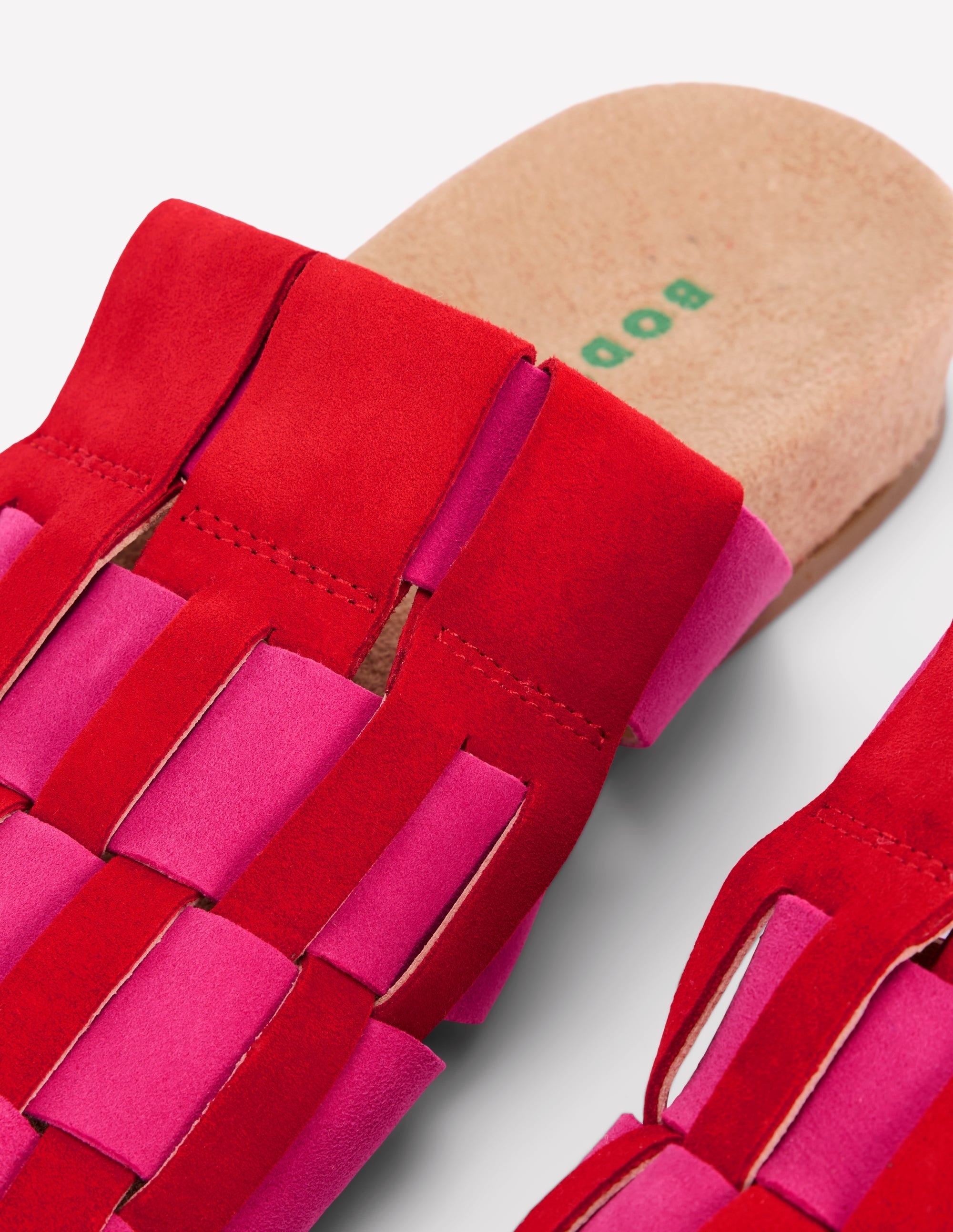 Loretta Multi Strap Clog-Pink/Red