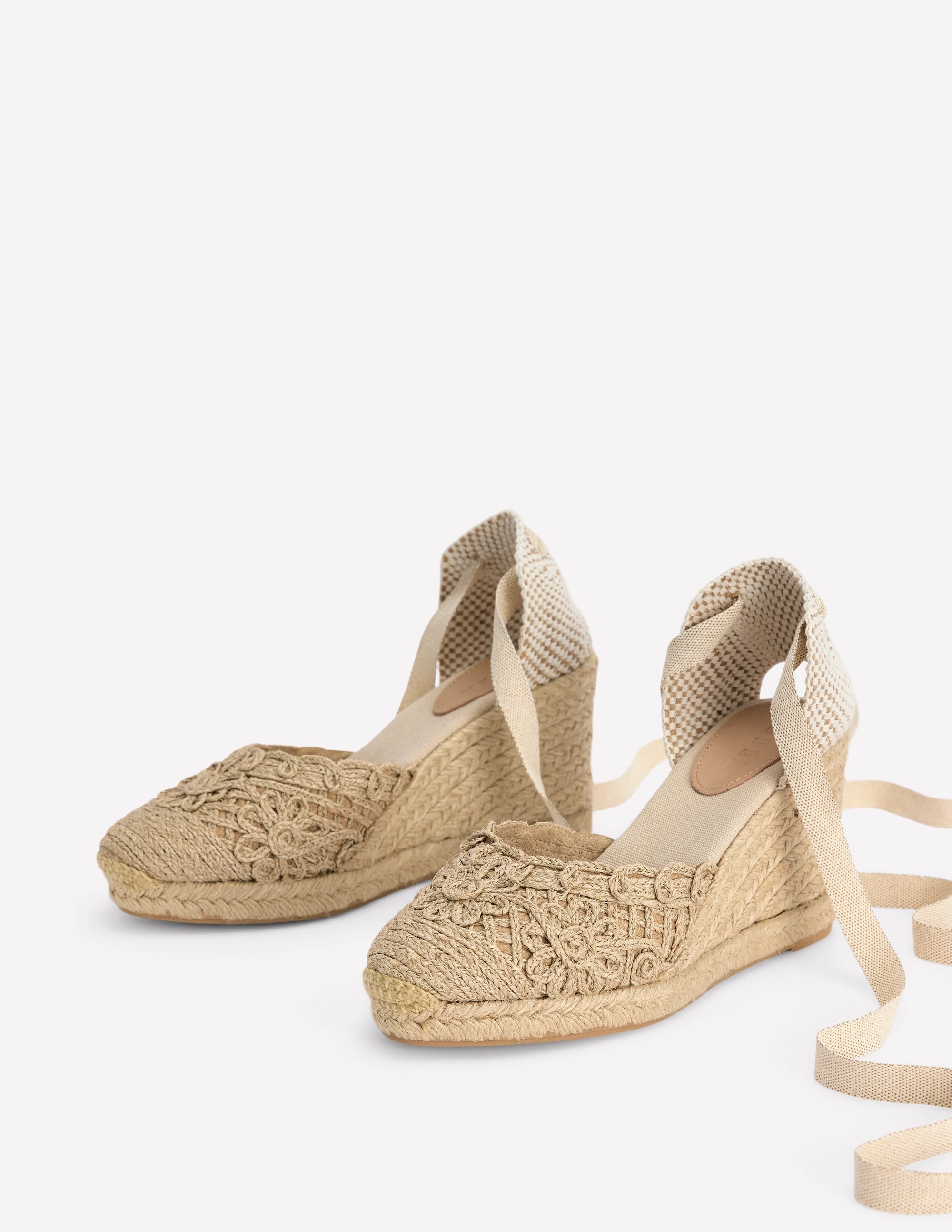 Cassie High Wedge Espadrilles-Natural