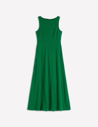 Sleeveless Ponte Midi Dress-Fresh Green