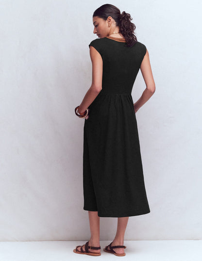 May Jersey Midi Dress-Black