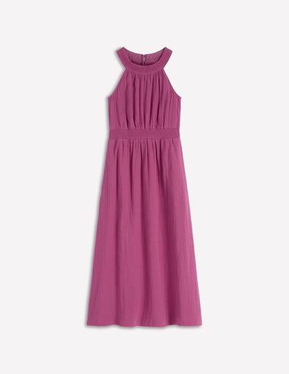 Daphne Double Cloth Dress-Warm Mauve