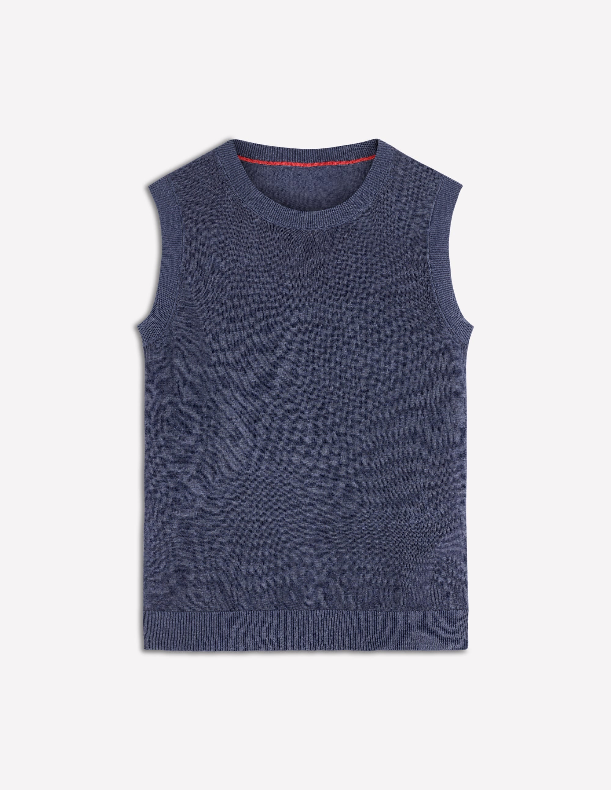 Agnes Linen Tank-Blue