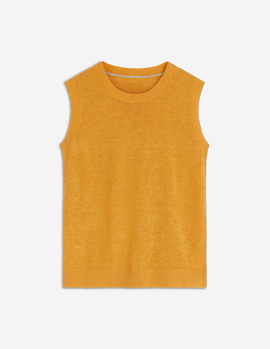 Agnes Linen Tank-Yellow