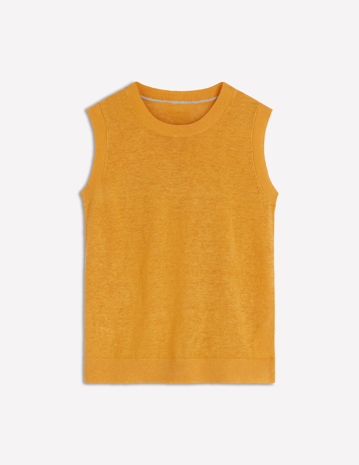 Agnes Linen Tank-Yellow
