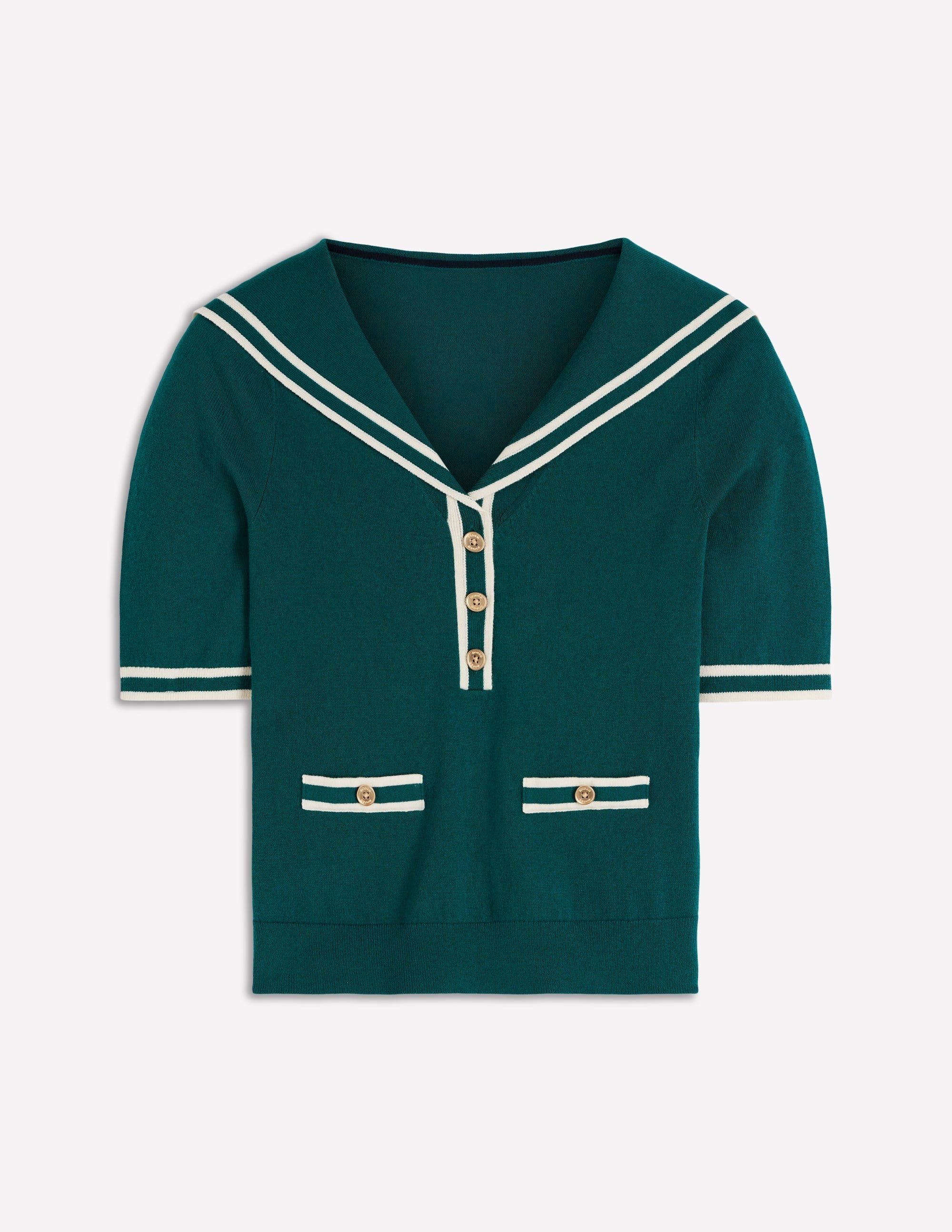 Sailor Collar sweater-Green