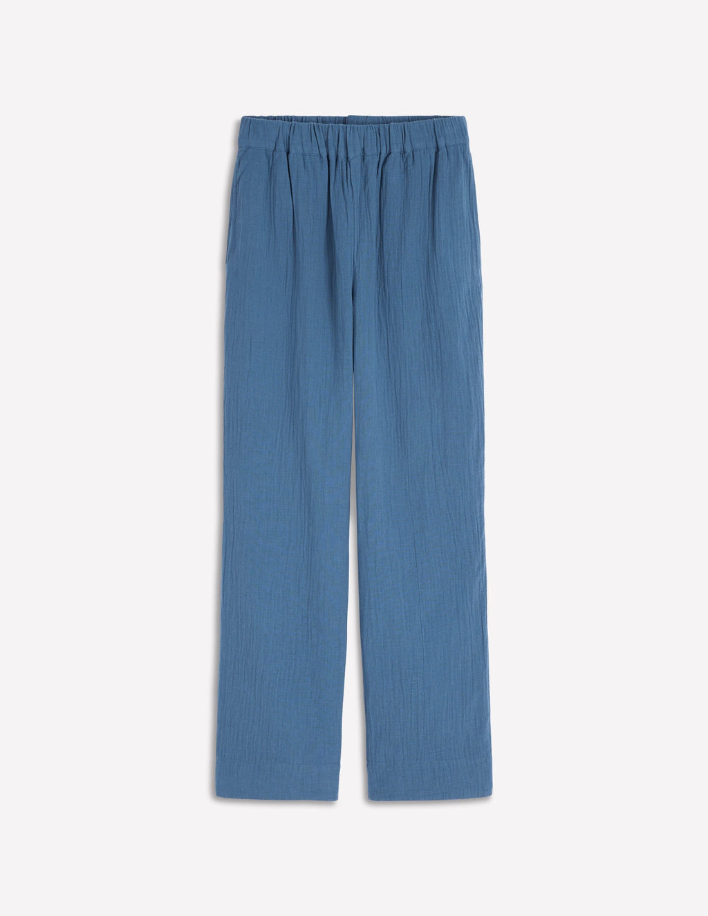 Pull On Double Cloth Pants-Seamist Blue