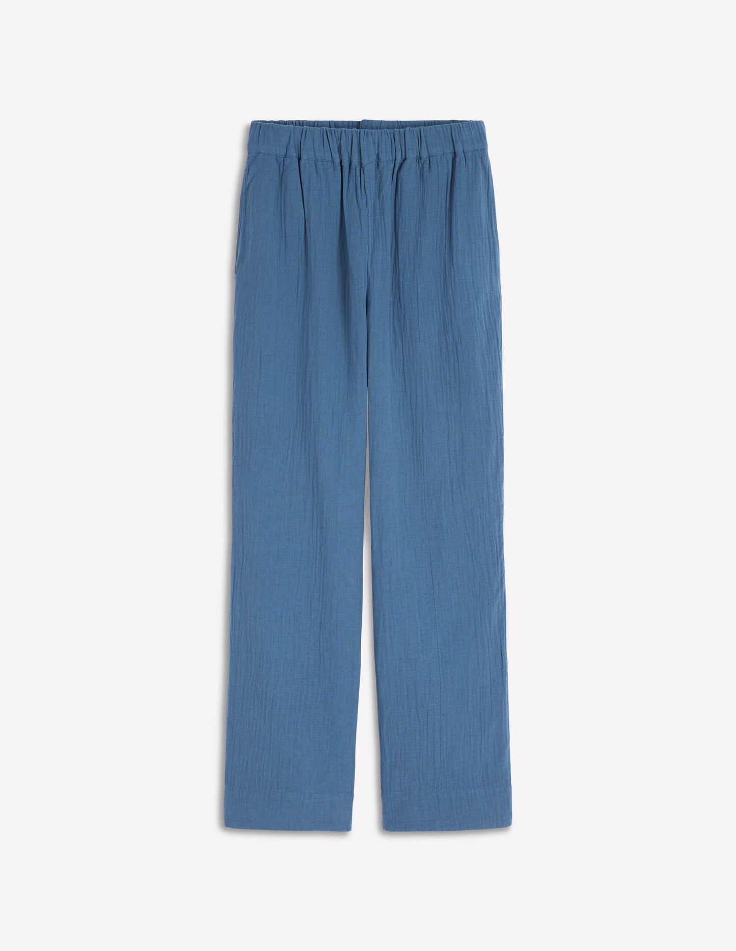 Pull On Double Cloth Pants-Seamist Blue