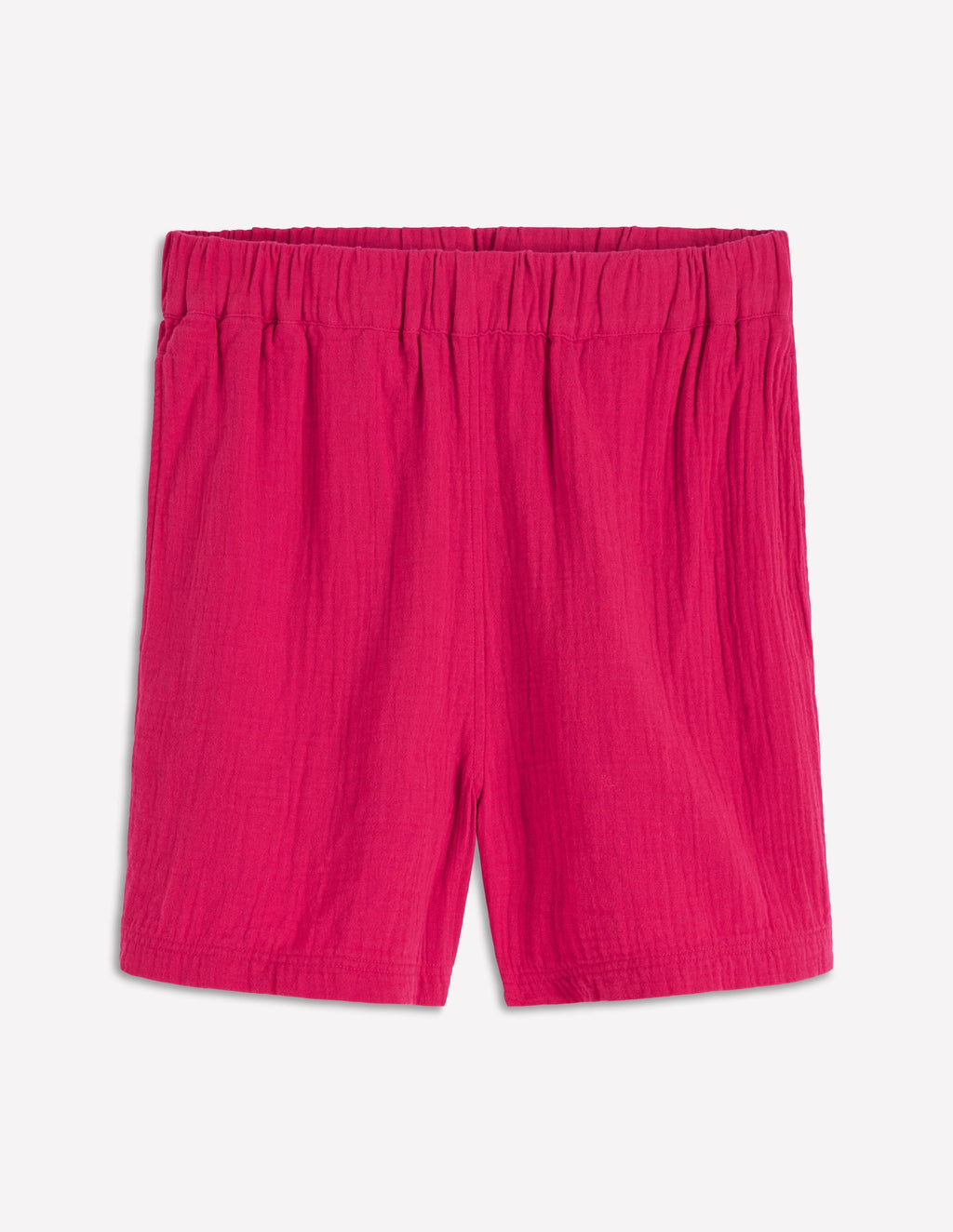 Pull On Double Cloth Shorts-Pomegranate