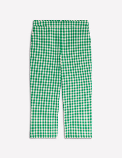 Capri Pants-Rich Emerald, Gingham
