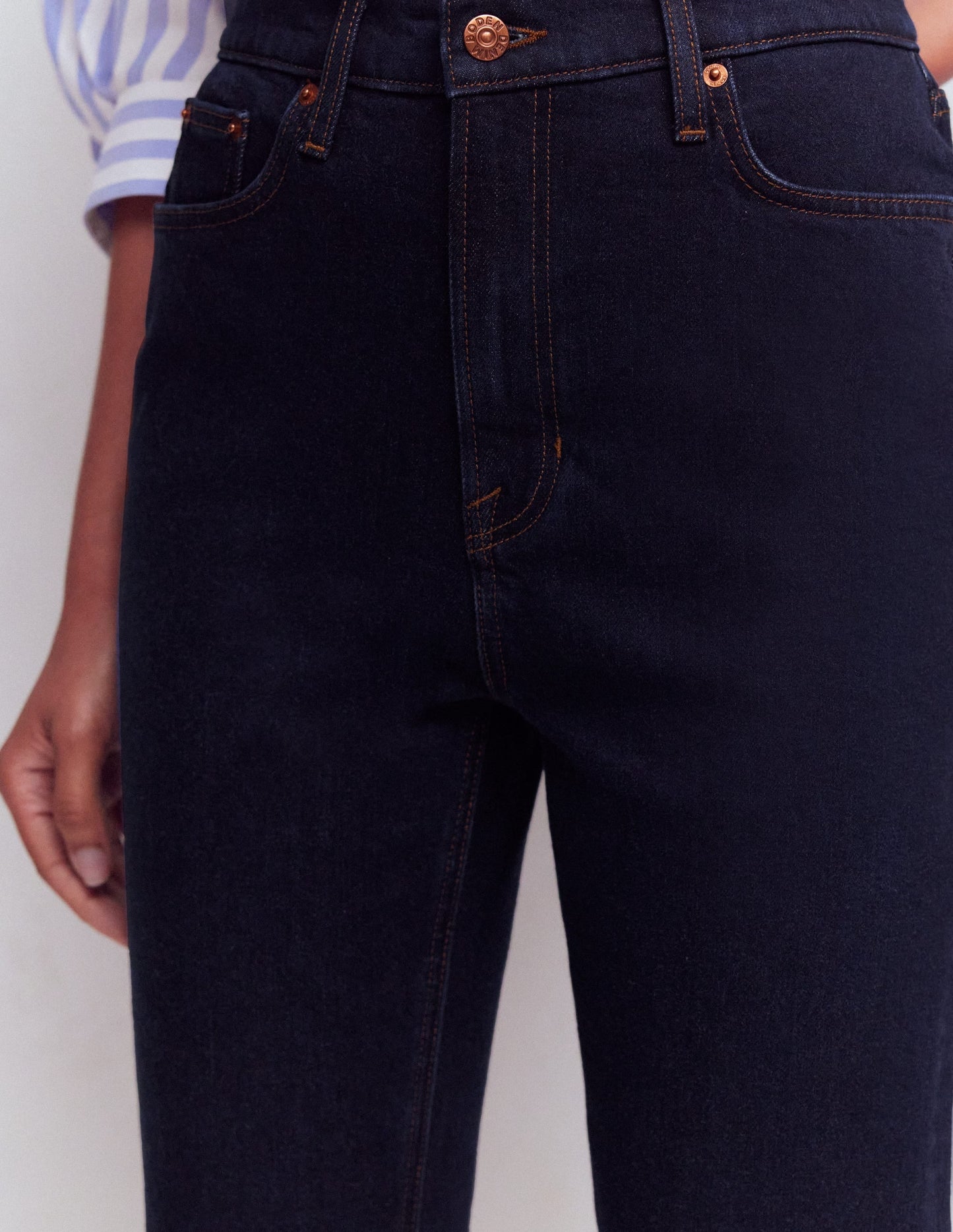 5-pocket Capri Jeans-Indigo