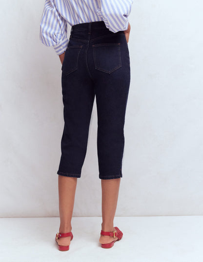 5-pocket Capri Jeans-Indigo