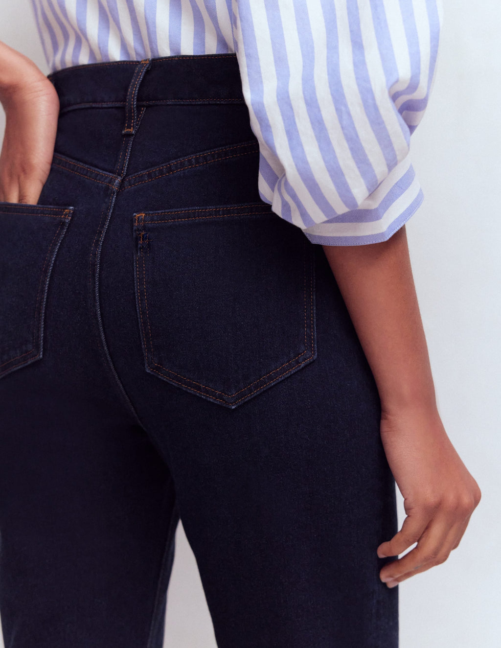 5-pocket Capri Jeans-Indigo