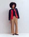Chiswick Crop Linen Pants-Cappuccino