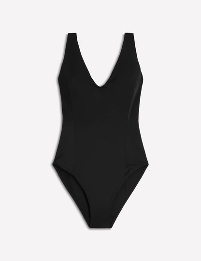 Strap Detail Swimsuit-Black