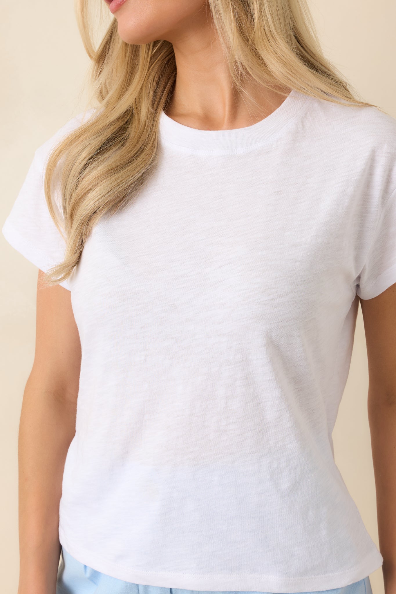 Z Supply Modern White Cotton Slub Tee