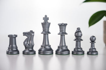 3 3/4" Heavy Club & Tournament Chess Pieces - Half Set - 17 Pieces - Piece - Chess-House