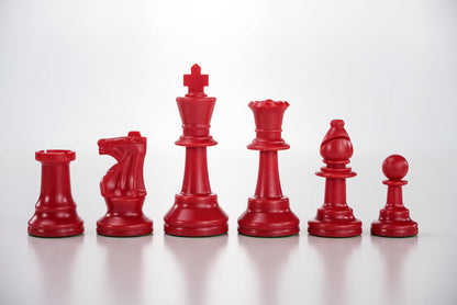 3 3/4" Heavy Club & Tournament Chess Pieces - Half Set - 17 Pieces - Piece - Chess-House