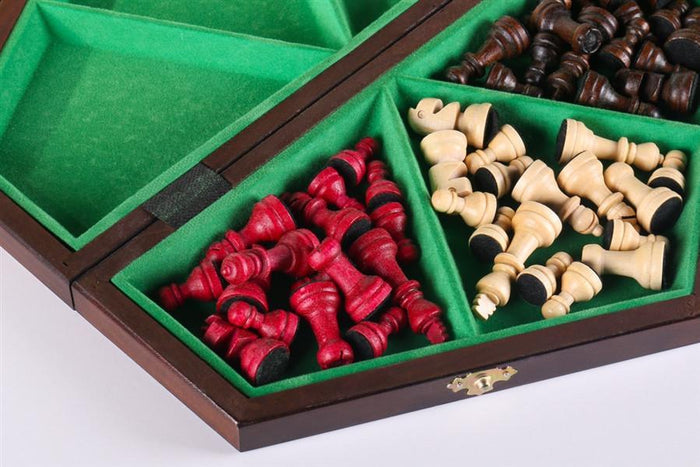 3 Player Medium Wood Chess Set - Chess Set - Chess-House