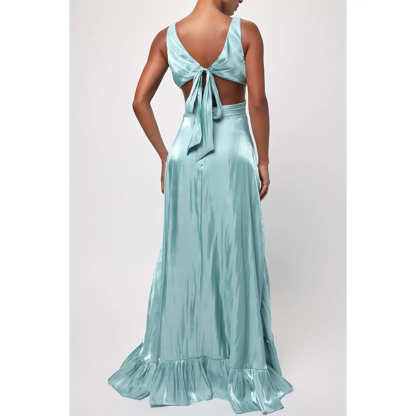 Lulus Rylee Satin Maxi Dress