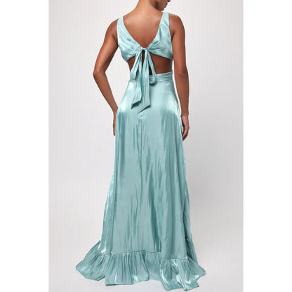 Lulus Rylee Satin Maxi Dress