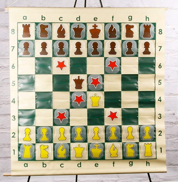 36" Roll-up Vinyl Demo Board With Pieces - Chess Set - Chess-House