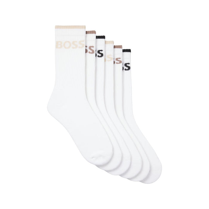 6 Pack Ribbed Short Socks 50510168