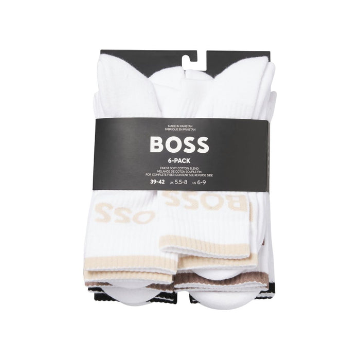 6 Pack Ribbed Short Socks 50510168