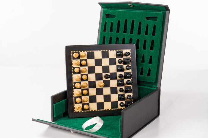 8" Play-Keeper Magnetic Chess Set - Ebonized - Chess Set - Chess-House