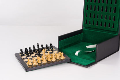 8" Play-Keeper Magnetic Chess Set - Ebonized - Chess Set - Chess-House